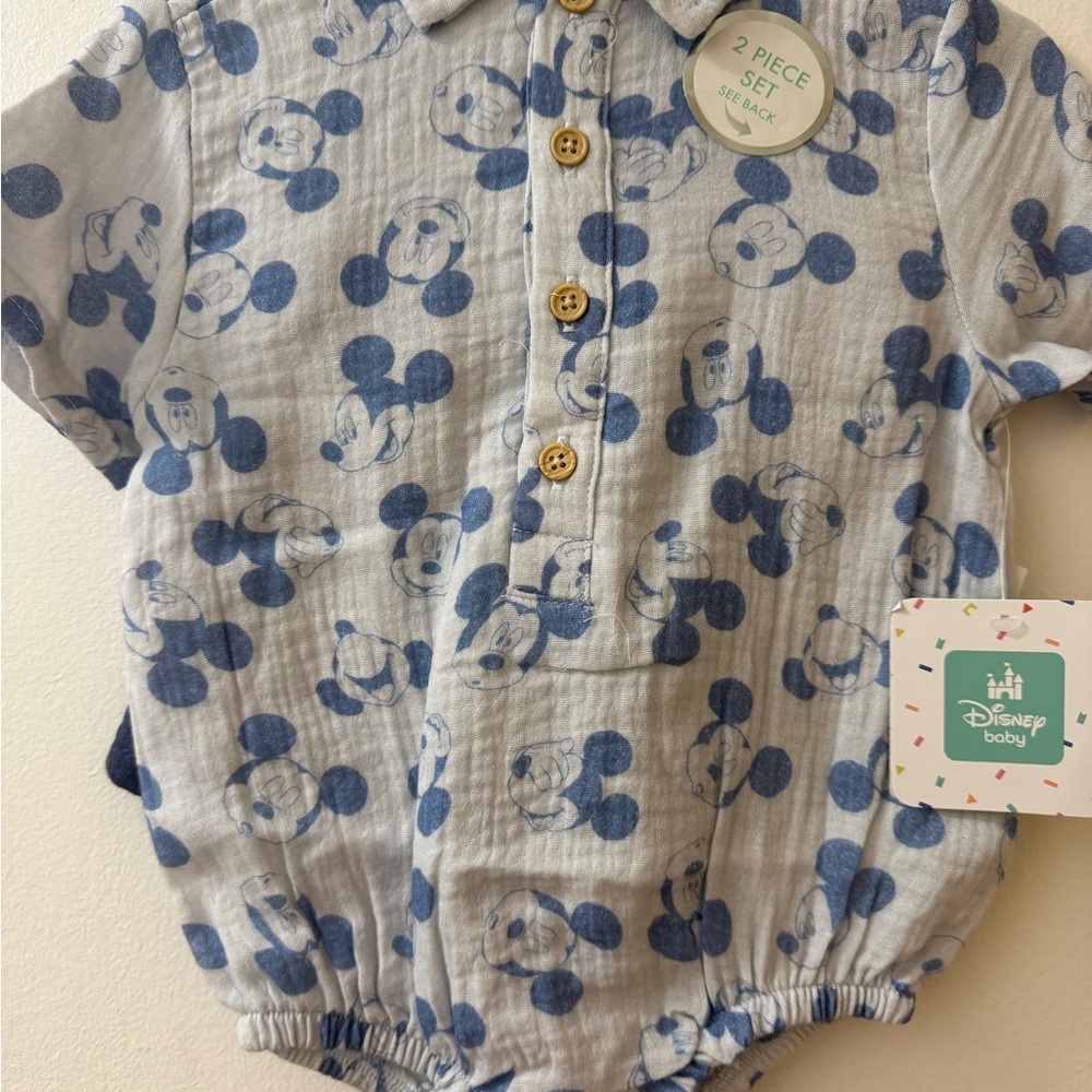Disney Blue Mickey Mouse Kids Matching Set